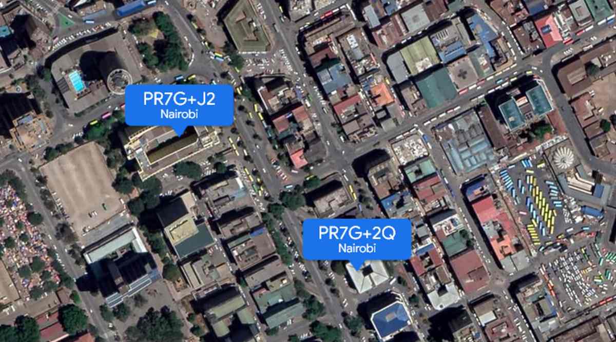 view of products on a map